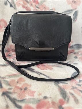 rag & bone Black Pebbled Leather Crossbody Bag